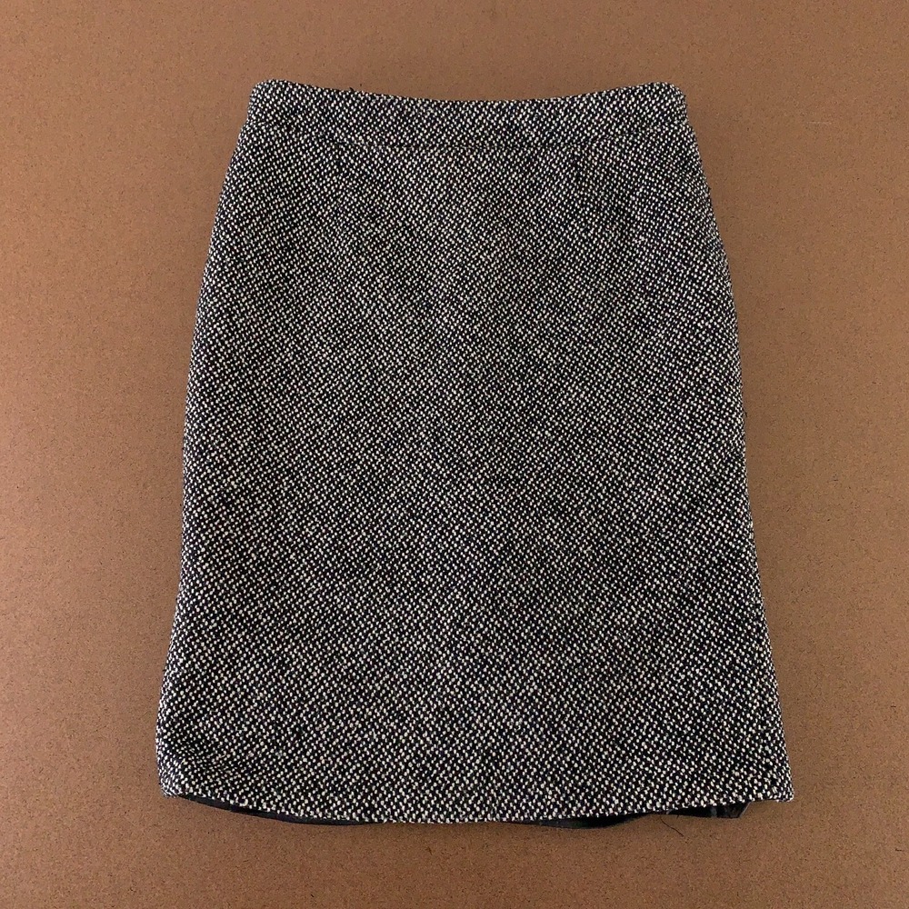 Beaubois Women's Size Small Black White Knit Classic Pencil Skirt